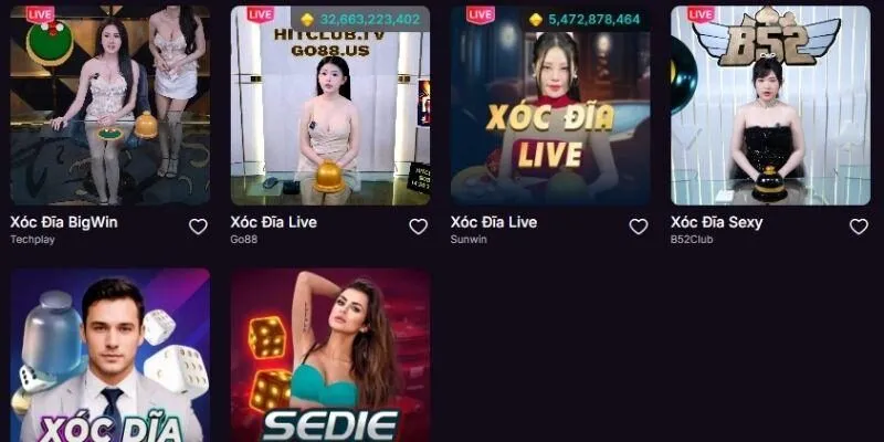Các sảnh game xóc đĩa được nhiều người lựa chọn