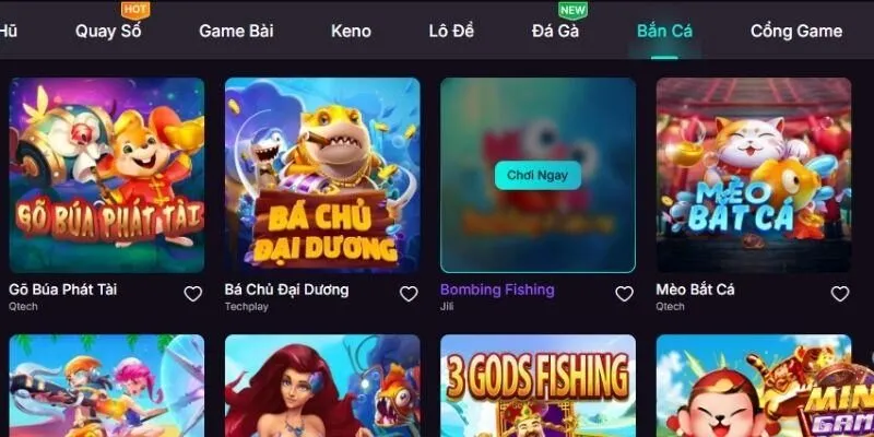 Đa dạng trò chơi bắn cá hot nhất