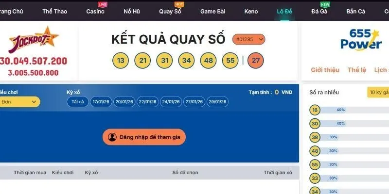 Power 6/55 666VN: Chinh phục giải Jackpot hàng tỷ đồng tại 666VN