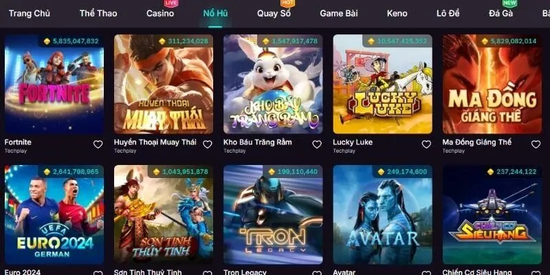 Trải nghiệm các tựa game được yêu thích nhất